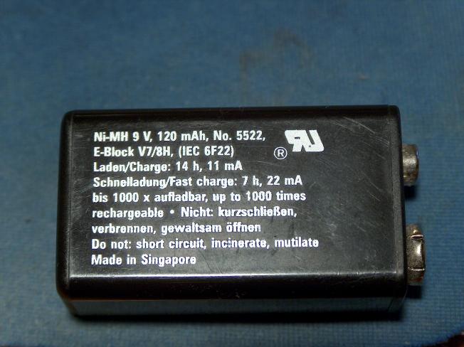 Charge Rate for a 9 Volt Battery