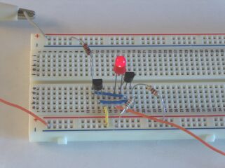 9V Battery Constant Current
Charger on Breadboard
